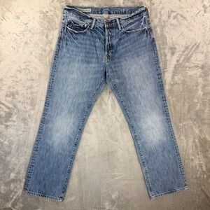 Gap 1969 Standard Jeans Men's Size 34x30 Blue Light Wash Button Fly Denim